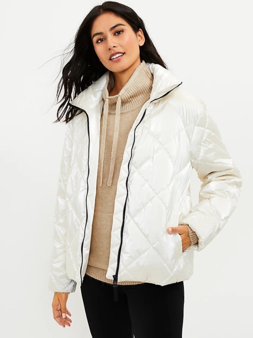 Lou & Grey Shimmer Quilted Puffer Jacket